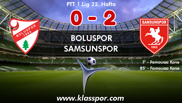 Boluspor 0 - Samsunspor 2