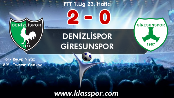 Denizlispor 2 - Giresunspor 0