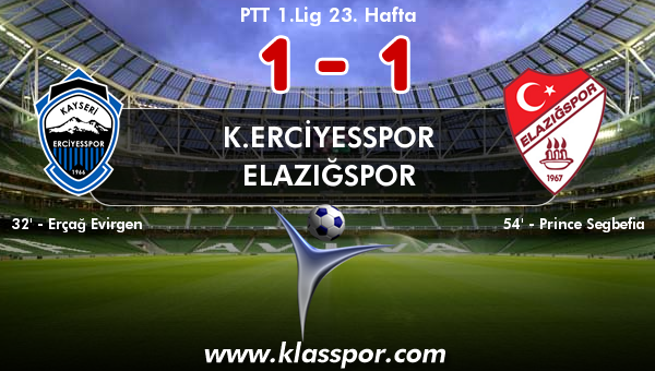 K.Erciyesspor 1 - Elazığspor 1