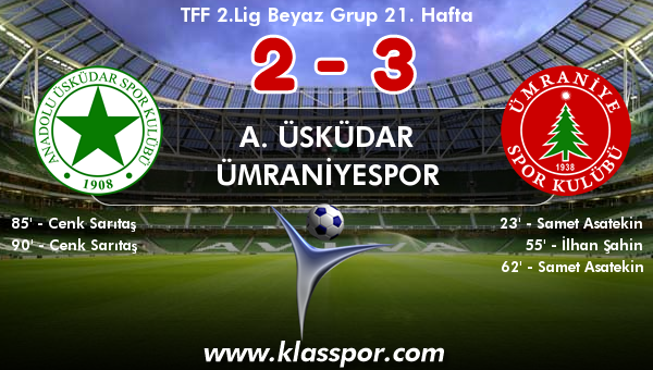 A. Üsküdar 2 - Ümraniyespor 3