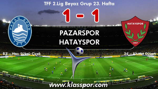 Pazarspor 1 - Hatayspor 1