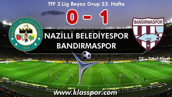 Nazilli Belediyespor 0 - Bandırmaspor 1