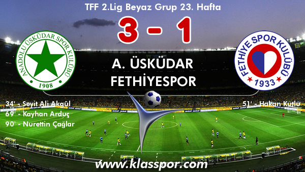 A. Üsküdar 3 - Fethiyespor 1