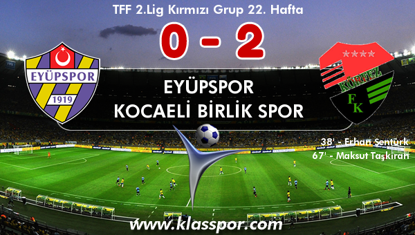 Eyüpspor 0 - Kocaeli Birlik Spor 2