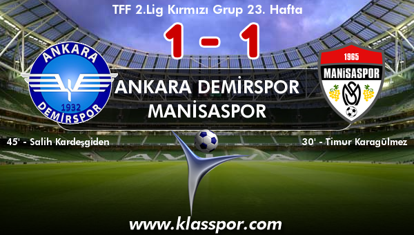 Ankara Demirspor 1 - Manisaspor 1