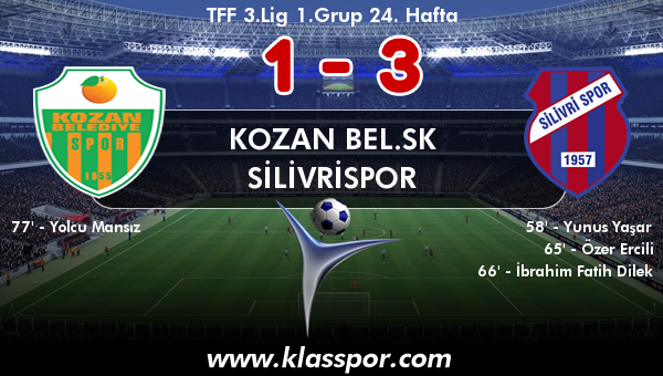 Kozan Bel.SK 1 - Silivrispor 3