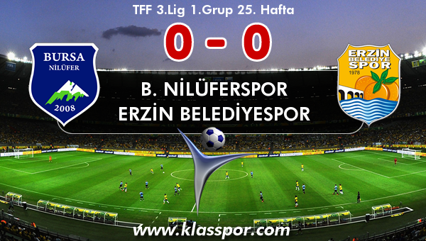 B. Nilüferspor 0 - Erzin Belediyespor 0