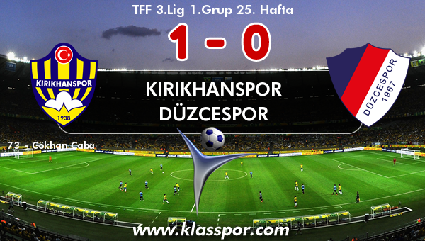 Kırıkhanspor 1 - Düzcespor 0