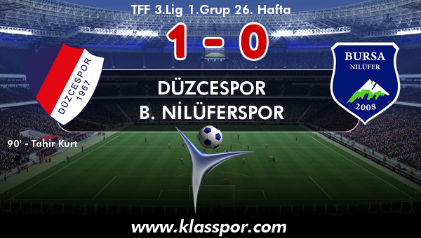 Düzcespor 1 - B. Nilüferspor 0