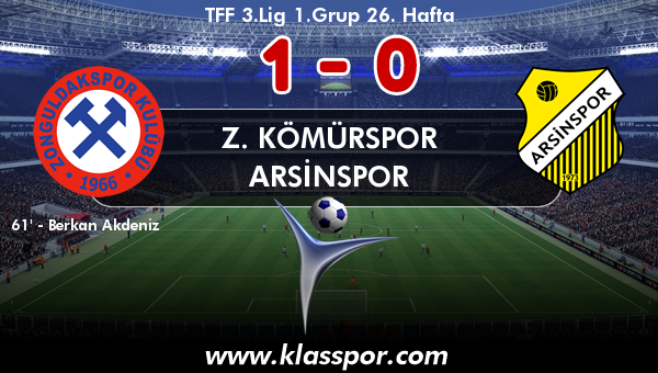 Z. Kömürspor 1 - Arsinspor 0