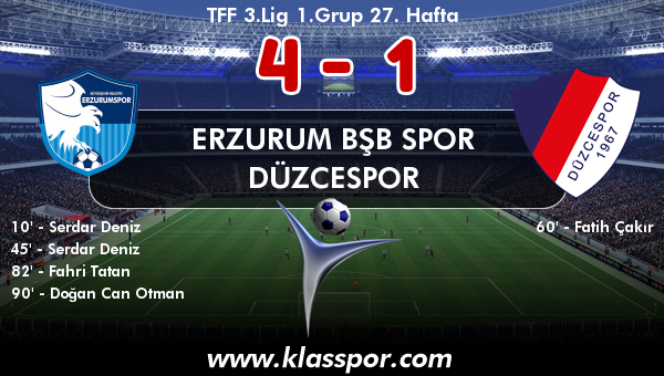 Erzurum Bşb Spor 4 - Düzcespor 1