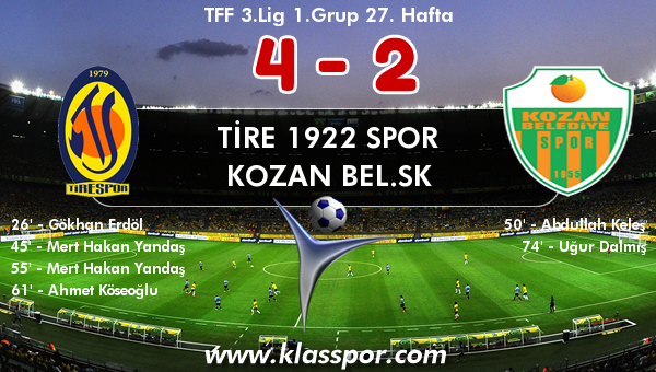 Tire 1922 Spor 4 - Kozan Bel.SK 2