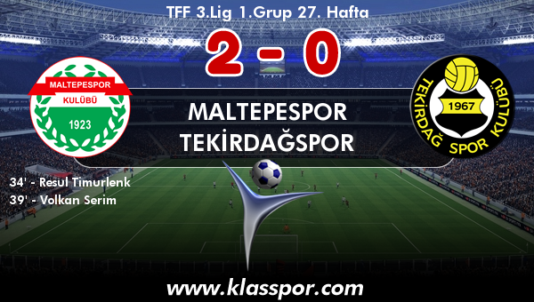 Maltepespor 2 - Tekirdağspor 0