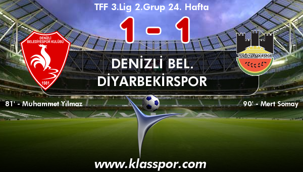 Denizli Bel. 1 - Diyarbekirspor 1