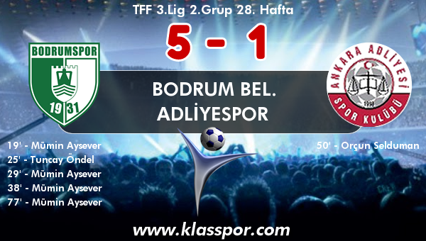 Bodrum Bel. 5 - Adliyespor 1