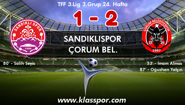 Sandıklıspor 1 - Çorum Bel. 2