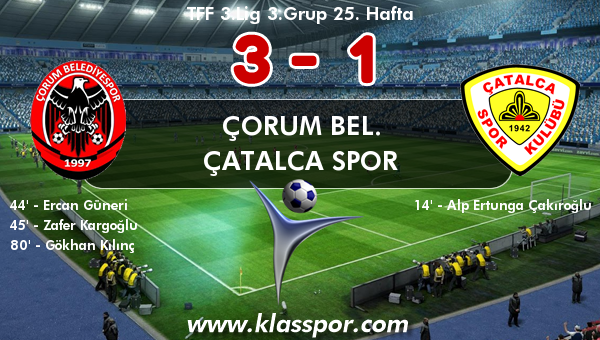 Çorum Bel. 3 - Çatalca Spor 1