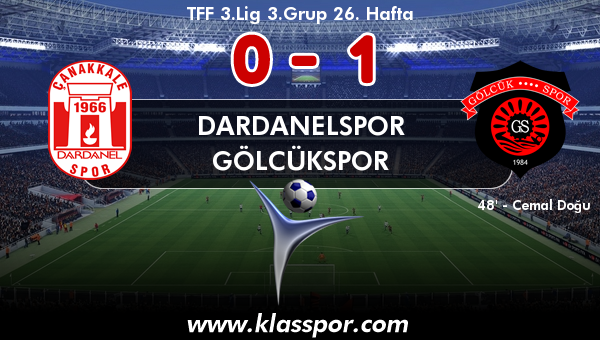 Dardanelspor 0 - Gölcükspor 1