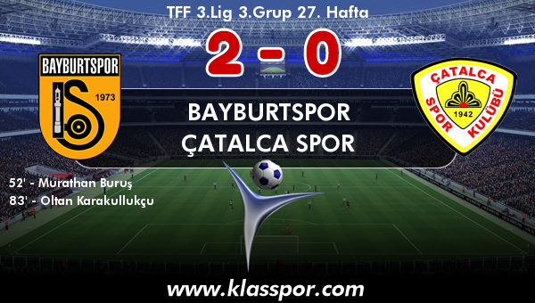 Bayburtspor 2 - Çatalca Spor 0