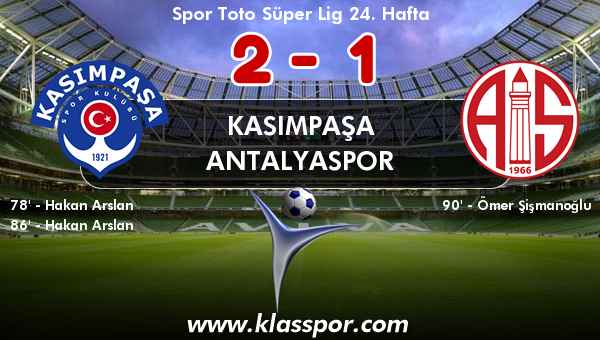 Kasımpaşa 2 - Antalyaspor 1