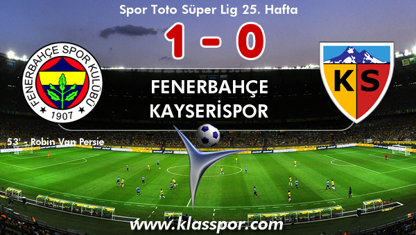 Fenerbahçe 1 - Kayserispor 0