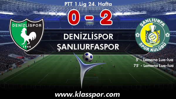 Denizlispor 0 - Şanlıurfaspor 2