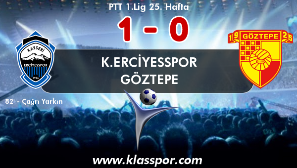 K.Erciyesspor 1 - Göztepe 0