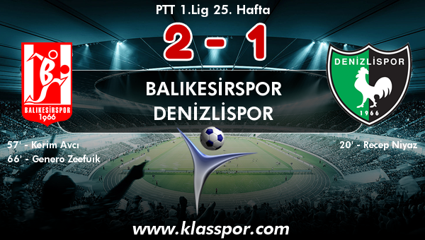 Balıkesirspor 2 - Denizlispor 1