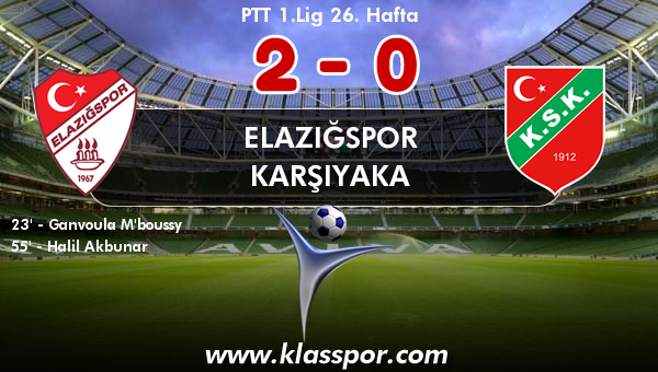 Elazığspor 2 - Karşıyaka 0