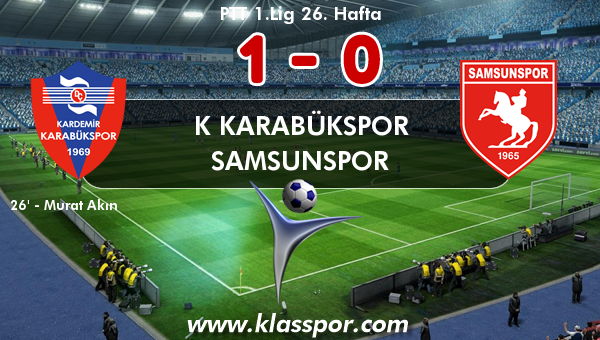 K Karabükspor 1 - Samsunspor 0