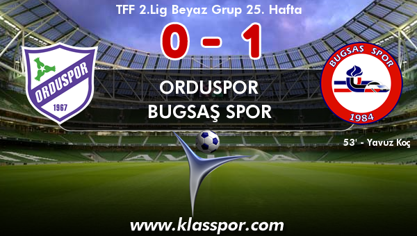 Orduspor 0 - Bugsaş Spor 1