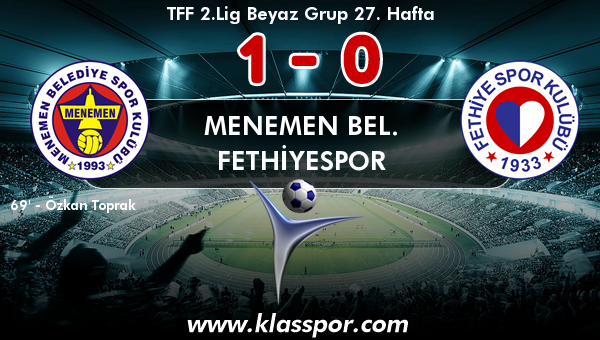 Menemen Bel. 1 - Fethiyespor 0