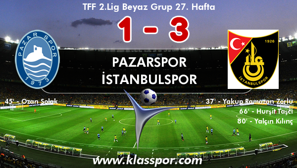 Pazarspor 1 - İstanbulspor 3