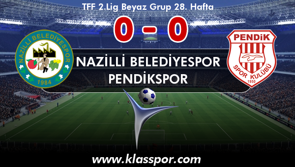 Nazilli Belediyespor 0 - Pendikspor 0