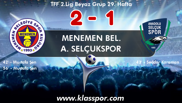 Menemen Bel. 2 - A. Selçukspor 1