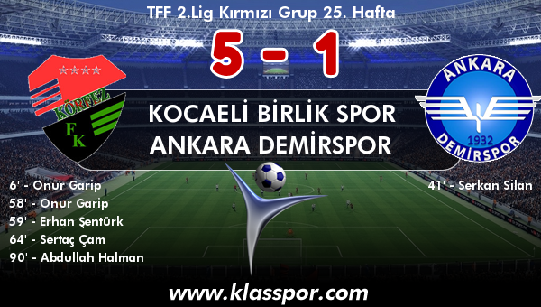 Kocaeli Birlik Spor 5 - Ankara Demirspor 1