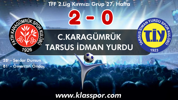 C.Karagümrük 2 - Tarsus İdman Yurdu 0