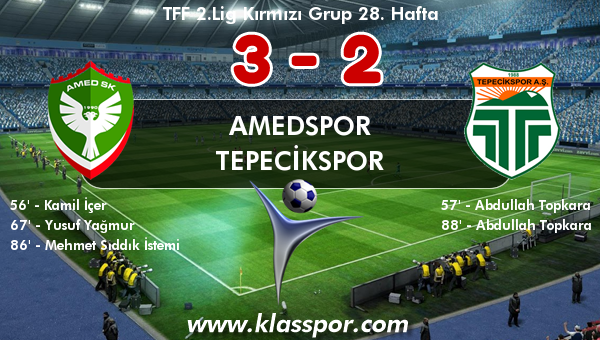 Amedspor 3 - Tepecikspor 2