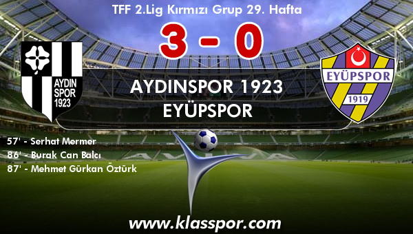 Aydınspor 1923 3 - Eyüpspor 0