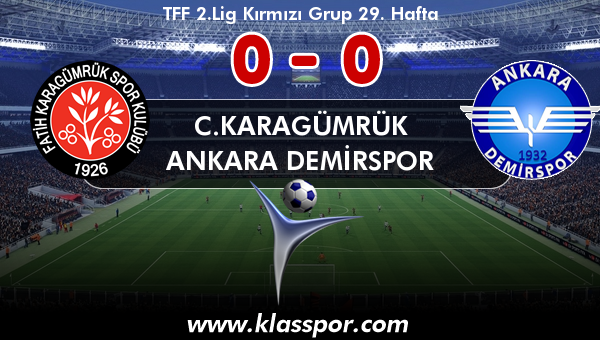 C.Karagümrük 0 - Ankara Demirspor 0