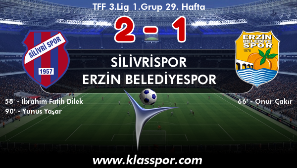 Silivrispor 2 - Erzin Belediyespor 1