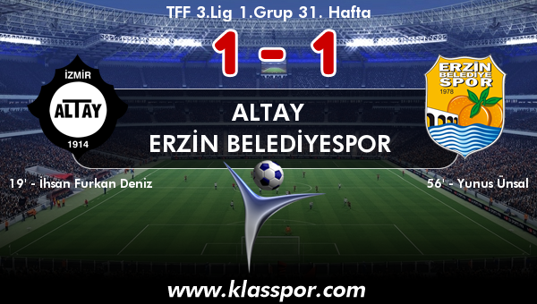 Altay 1 - Erzin Belediyespor 1