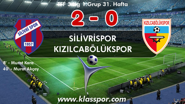 Silivrispor 2 - Kızılcabölükspor 0