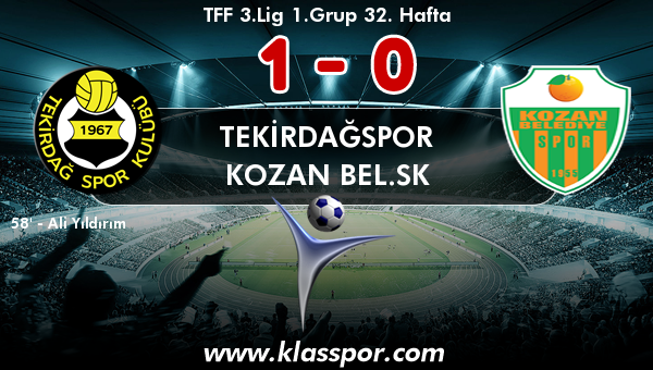 Tekirdağspor 1 - Kozan Bel.SK 0