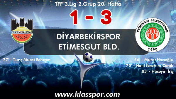 Diyarbekirspor 1 - Etimesgut Bld. 3