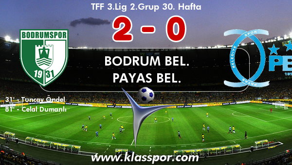 Bodrum Bel. 2 - Payas Bel. 0