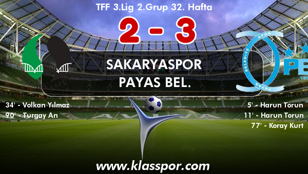 Sakaryaspor 2 - Payas Bel. 3