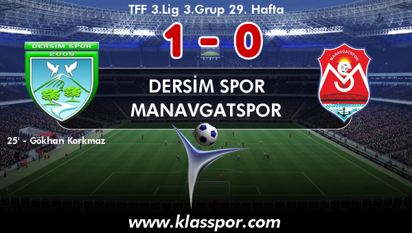 Dersim Spor 1 - Manavgatspor 0