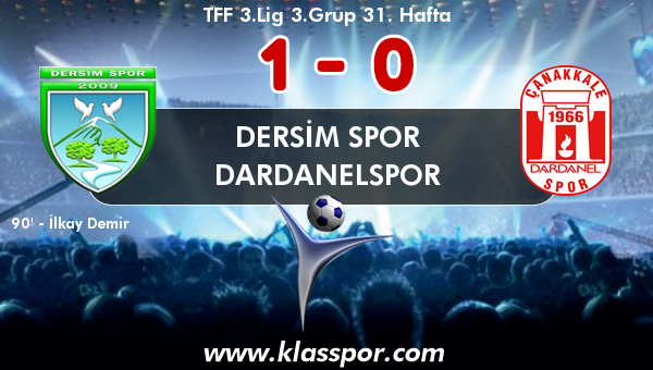 Dersim Spor 1 - Dardanelspor 0