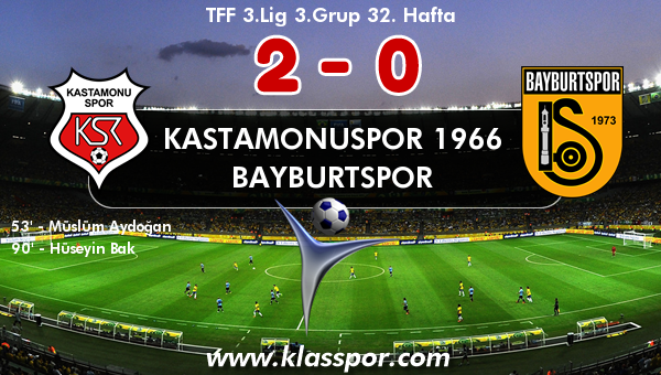 Kastamonuspor 1966 2 - Bayburtspor 0